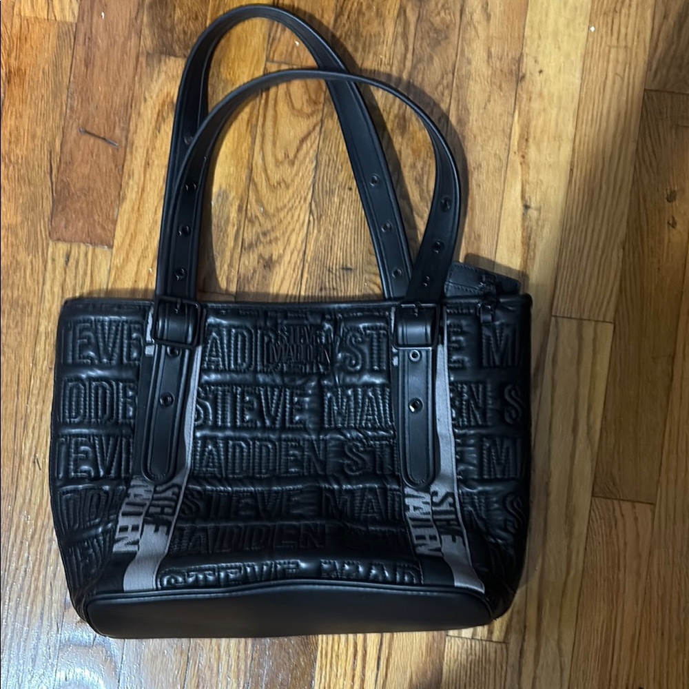 Steve Madden Embossed Black Tote
